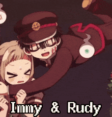 a couple of anime characters with the name immy and rudy