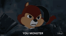 You Monster Chip GIF - You Monster Chip Chip N Dale Rescue Rangers GIFs
