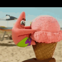 Patrick Star Ice Cream GIF