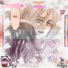 a picture of a girl with a speech bubble that says " ymir "
