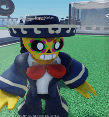 a cartoon character wearing a sombrero with brayanmarian written on the back