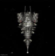 a computer generated image of a space ship with the words skill issue written on it
