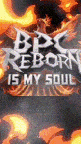 a poster for bpx reborn is my soul with a phoenix in the background