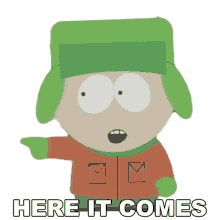 Here It Comes Kyle Broflovski GIF - Here It Comes Kyle Broflovski South Park GIFs