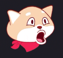 a cartoon of a cat with its mouth open