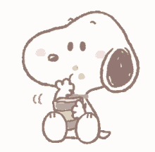 snoopy eat eating