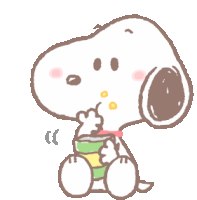 Snoopy Eat Sticker - Snoopy Eat Eating Stickers