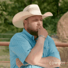Thinking Cole Wideman GIF - Thinking Cole Wideman Ultimate Cowboy Showdown Season2 GIFs