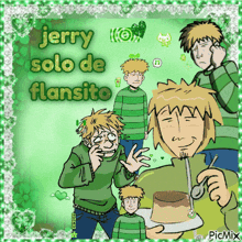 jerry solo de flansito is written above a cartoon character