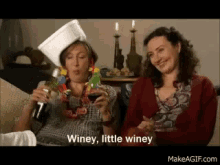 Miranda Hart Winey Little Winey GIF - Miranda Hart Winey Little Winey Wine GIFs