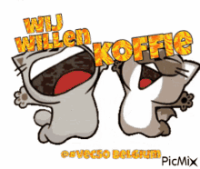 Wij Willen Koffie We Want Coffee GIF - Wij Willen Koffie We Want Coffee Cat GIFs