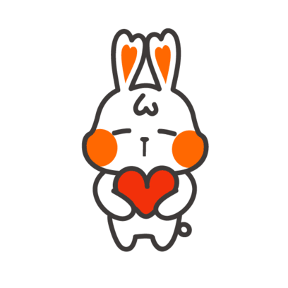 White Rabbit Sticker - White Rabbit Orange Stickers