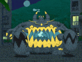 a cartoon drawing of a monster with a letter z above it