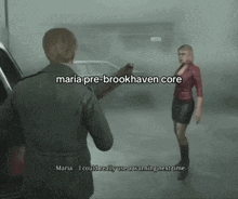 a video game scene with the words maria pre-brookhaven core on it