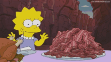 Bacon Lisa Simpson GIF - Bacon Lisa Simpson Hungry GIFs