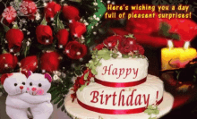 Happy Birthday Roses GIF - Happy Birthday Roses Candles GIFs
