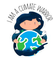 Climate Warrior Climate Change Sticker - Climate Warrior Climate Change Environment Stickers