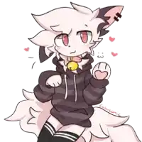 a drawing of a cat wearing a hoodie and socks