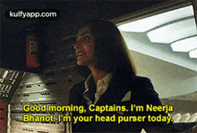 Good Morning, Captains. I'M Neerjabhanot. I'M Your Head Purser Today..Gif GIF - Good Morning Captains. I'M Neerjabhanot. I'M Your Head Purser Today. Person GIFs