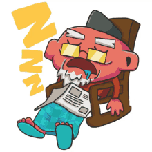 listen to your elderly grandpa nap rocking chair zzz sleeping