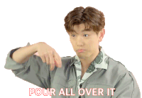 Pour All Over It Eric Nam Sticker - Pour All Over It Eric Nam Esquire Stickers