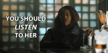 You Should Listen To Her Simone Missick GIF - You Should Listen To Her Simone Missick Trepp GIFs