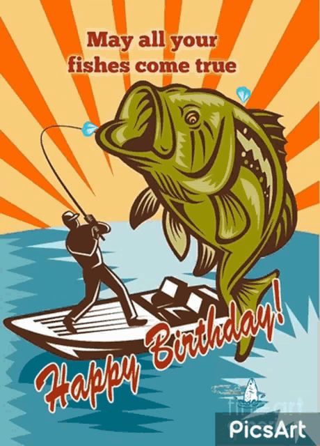 Happy Birthday Fishing GIFs