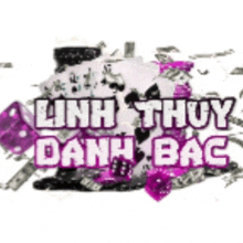 a logo for linh thuy danh bac with a purple dice