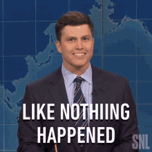 Like Nothing Happened Saturday Night Live GIF - Like Nothing Happened Saturday Night Live Weekend Update GIFs