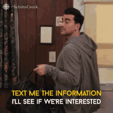 Text Me The Information Ill If Were Interested Dan Levy GIF - Text Me The Information Ill If Were Interested Dan Levy David GIFs
