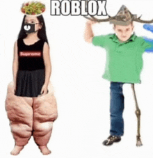 a boy and a girl are standing next to each other wearing costumes .