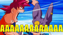 Goku Gritandole A Belrus En La Oreja GIF - Aaaaaa Aaaay Gritando Al Oido GIFs