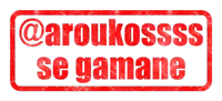 a red stamp that says @aroukossss se gamane