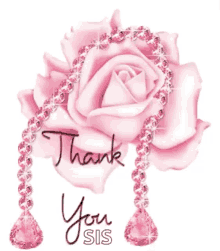 thank you sis rose pink flower