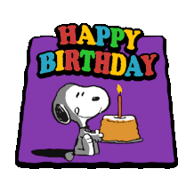 Happy Birthday Snoopy Sticker