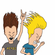 beavis and butthead headbanging rock and roll awesome cool