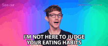 Im Not Here To Judge Your Eating Habits Measure GIF - Im Not Here To Judge Your Eating Habits Measure I Wont Judge You GIFs