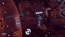 a video game called echo arena is being played on azalea media.tv