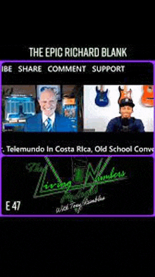 the epic richard blank ibe share comment support telemundo in costa rica , old school conv