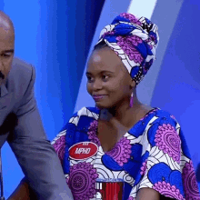 Smiling Mpho GIF - Smiling Mpho Family Feud South Africa GIFs