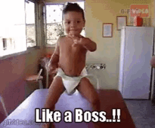 Cute Baby Is Like A Boss GIF - Im The Boss Im A Boss Like A Boss GIFs