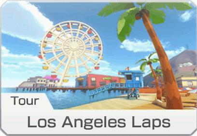 Race on the Santa Monica Pier in Mario Kart Tour Los Angeles