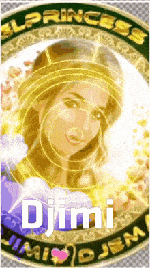 a picture of a princess with the name djimi