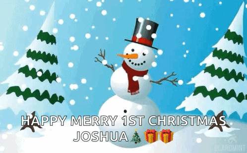 Winter Cute Snowing Christmas Snowman GIF GIF PNG Images