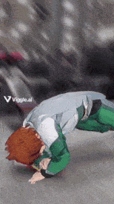 a drawing of a person laying on their stomach with the words viggle.ai above them