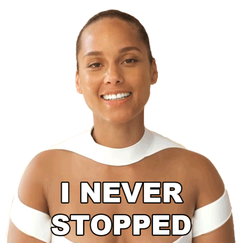 I Never Stopped Alicia Keys Sticker - I Never Stopped Alicia Keys Bustle Stickers