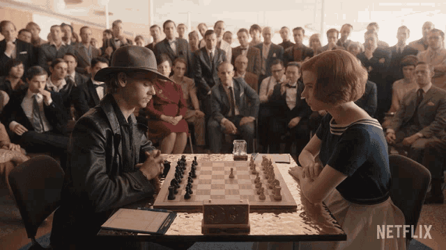 Playing Chess Benny Watts GIF - Playing Chess Benny Watts Beth Harmon GIFs