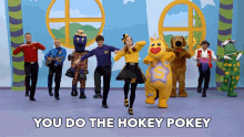 You Do The Hokey Pokey And Turn Around Mascot GIF