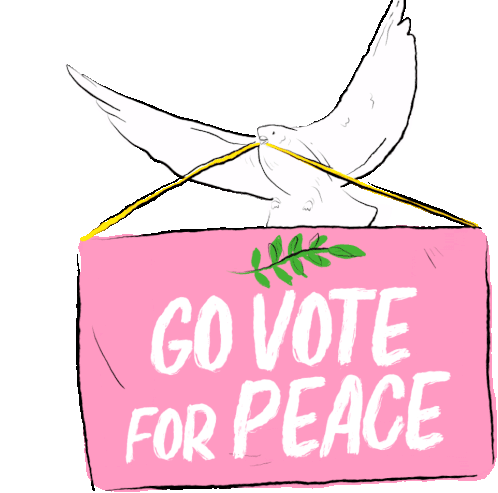 Go Vote For Peace Bird Sticker - Go Vote For Peace Bird Dove Stickers