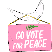 Go Vote For Peace Bird Sticker - Go Vote For Peace Bird Dove Stickers
